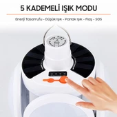 Solar Panelli Şarjlı 5'li Katlanabilir Acil Durum Kamp Lambası Powermaster - 8
