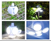 Solar Panelli Şarjlı 5'li Katlanabilir Acil Durum Kamp Lambası Powermaster - 6