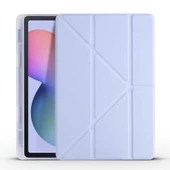 Galaxy Tab S6 Lite P610 Kılıf Zore Tri Folding Kalem Bölmeli Standlı Kılıf - 6