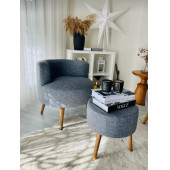 Çay Seti Tekli Koltuk Berjer Ve Puf Takımı (salon, Balkon, Ofis) 2 Li Takım - 1