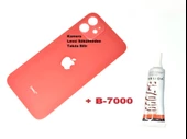 Tkgz İPhone 12 Arka Pil Batarya Kapağı (CAM+B-7000) KIRMIZI thumbnail 1