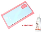 Tkgz Samsung Galaxy S20 PLUS Arka Pil Batarya Kapağı (CAM+B-7000) MAVİ - 1