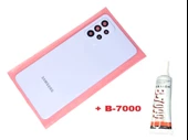 Tkgz Samsung Galaxy A72 A725 Arka Pil Batarya Kapağı (FULL Kamera Lensli+B-7000) MAVİ - 1