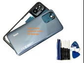 Tkgz Xiaomi Redmi NOTE 10 (4G) FULL ORJ KASA Arka Pil Batarya Kapağı (TAMİR SETİ) SİYAH thumbnail 1