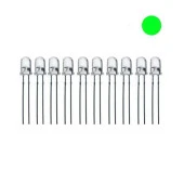 5mm Flaşörlü (Yanıp Sönen)Yeşil Led Paketi - 10 Adet thumbnail 1