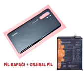 Tkgz Huawei Uyumlu P30 PRO Arka Kapak Batarya Pil Kapağı + PİL (CAM) SİYAH thumbnail 1