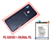 Tkgz Samsung Galaxy A20 A205 Arka Pil Batarya Kapağı + PİL LACİVERT thumbnail 1