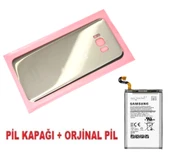 Tkgz Samsung Galaxy S8 PLUS Arka Pil Batarya Kapağı + PİL (CAM) GOLD - 1