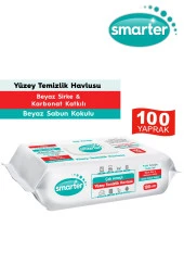 SMARTER YÜZEY TEMİZLİK HAVLUSU BEZİ BEYAZ SABUN KOKULU VE KARBONAT KATKILI - 1
