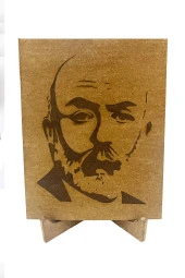 Dekoratif Mehmet Akif Ersoy Portresi Ahşap Üzerine Kazıma Ahşap Ayaklı - 2