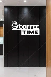 Coffee Time Kahve Zamanı Figürlü Ahşap Duvar Dekorasyonu Tablosu - 3