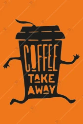 Coffee Take Away Kahve Temalı Duvar Dekorasyonu Ahşap - 3