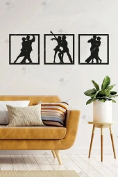 Dans Temalı Ahşap Duvar Dekorasyonu - Salsa Tango - 1