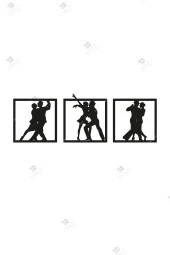 Dans Temalı Ahşap Duvar Dekorasyonu - Salsa Tango - 2