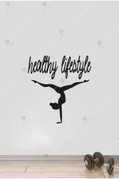 Healthy Lifestyle Sağlıklı Yaşam Pilates Duvar Dekor Ahşap Tablo 35x34 - 1