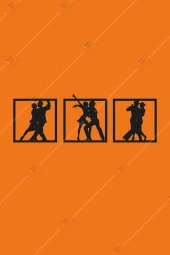 Dans Temalı Ahşap Duvar Dekorasyonu - Salsa Tango - 3