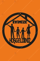 Evimize Hoşgeldiniz Kapı Süsü Ahşap Dekorasyon - 2