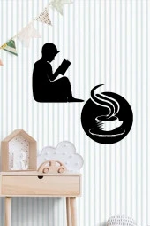 Kitap Kahve Duvar Süsü Ahşap Dekor - 1