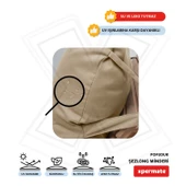 XPERMATE Pofuduk Şezlong Minderi Çantalı 60x180x12Cm Su İtici,Katlanır,UV Güneş Dayanımı, Fermuar, Bej thumbnail 4