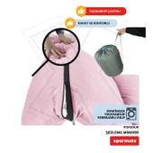 XPERMATE Pofuduk Şezlong Minderi 60x180x12Cm Su İtici,Katlanır,UV Güneş Dayanımı, Fermuar, Pembe thumbnail 3