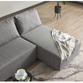 KAGU CORNER POLY-M KÖŞE TAKIMI-KANEPE-YATAK-DİNLENME 4 FARKLI MODEL TEK MODÜL-Gri - 4