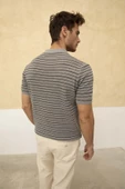 Çizgili Polo Yaka T-Shirt - 6