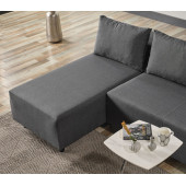KAGU CORNER POLY-M KÖŞE TAKIMI-KANEPE-YATAK-DİNLENME 4 FARKLI MODEL TEK MODÜL-Koyu Gri - 5
