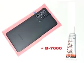 Samsung Galaxy A52 A525 Arka Pil Batarya Kapağı (FULL Kamera Lensli+B-7000) SİYAH thumbnail 1