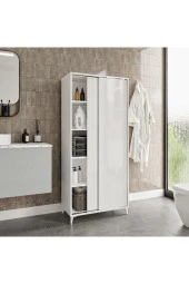 KZNMOB HOME Sürgülü Çok Amaçlı Banyo Dolabı - Tamamı 1. Kalite Mdf - 1