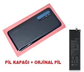 Xiaomi Mi NOTE 10 Lite Arka Kapak Batarya Pil Kapağı + PİL (CAM) SİYAH thumbnail 1