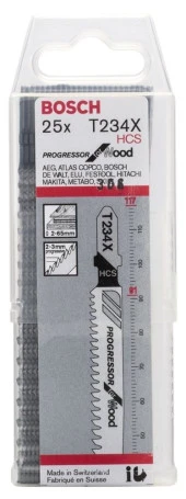 Bosch - Kademeli Artan Dişli Serisi Ahşap İçin T 234 X Dekupaj Testeresi Bıçağı - 25'Li Paket - 2
