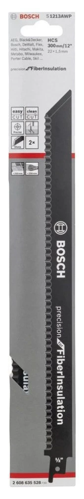 Bosch - Precision for Serisi Elyaflı Yalıtım Malzemeleri için Panter Testere Bıçağı S 1213 AWP - 2
