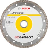 Bosch - Ekonomik Seri 9+1 Genel Yapı Malzemeleri İçin Elmas Kesme Diski 180 mm Turbo - 1