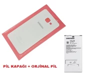 Samsung Galaxy A7 2016 (A710) Arka Kapak Batarya Kapağı + PİL (CAM) BEYAZ - 1
