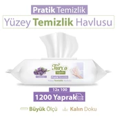Turco Doğadan Pratik Yüzey Temizlik Havlusu Lavanta 12x100 (1200 Yaprak) - 1