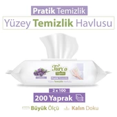 Turco Doğadan Pratik Yüzey Temizlik Havlusu Lavanta 2x100 (200 Yaprak) - 1
