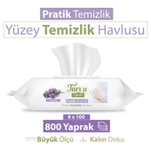 Turco Doğadan Pratik Yüzey Temizlik Havlusu Lavanta 8x100 (800 Yaprak) - 1