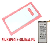 Samsung Galaxy S10 PLUS Arka Pil Batarya Kapağı + PİL (CAM) BEYAZ thumbnail 1