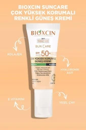 Bioxcin Sun Care SPF50+ Yağlı Ciltler Çok Yüksek Korumalı Renkli Güneş Kremi 50 ml - 3