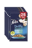 Felix Çifte Lezzet Somon Sardalya Konserve Kedi Maması 85 gr X 26 Adet - 1
