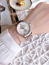 Ferro Hasır Kordonlu Gümüş/Rose Kararmaz Renk Atmaz 3 Atm  Özel Tasarım Kadın Kol Saati BFL21262-E thumbnail 3