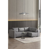 KAGU CORNER POLY-L KÖŞE TAKIMI-KANEPE-YATAK-DİNLENME-GRİ - 1