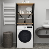 Eportatif Çamaşır Makinesi Üstü Düzenleyici Raf Banyo Dolabı Rafı Makina Üstü Dolap Raf Çam - 1