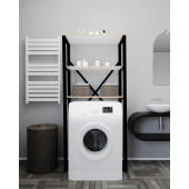 Eportatif Çamaşır Makinesi Üstü Düzenleyici Raf Banyo Dolabı Rafı Makina Üstü Dolap Raf Beyaz - 1