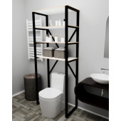 Eportatif Klozet Üstü Düzenleyici Raf Banyo Düzenleyici Klozet Üstü Raf Banyo Raf Dolap Beyaz - 2