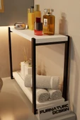 CMKStore Banyo Düzenleyici 2 Raflı Metal Masa Üstü Organizer - Beyaz - 2