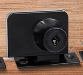 Çift Kanat Mini Siyah Cam Kilidi - 1
