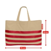 XPERMATE Mega Tote Çanta - Su İtici Plaj Çantası Günlük Omuz Çantası ve Kol Çantası The Tote Bag Bej - 3
