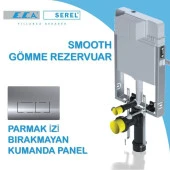 Serel Smooth Asma Klozet İçin Metal Ayaklı Gömme Rezervuar Tam Takım Set - 7