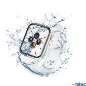 Global T700 Android İos Uyumlu Çağrı Özellikli  Akıllı Saat Gümüş Kasa Pembe Kordon WNE0903 thumbnail 2